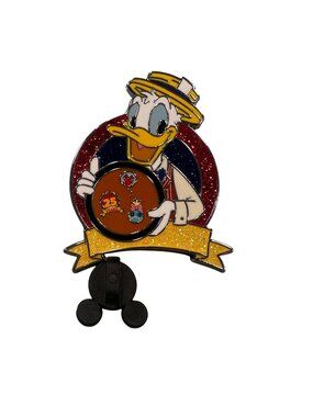 Disney Store Donald Duck Trading Pin Scrump 25th Anniversary Boater Hat Badge